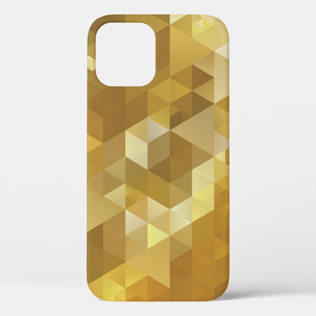Funda De Case-Mate Para iPhone Resumen de textura del triángulo de oro (Reverso )