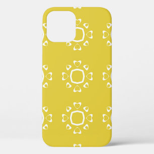 Funda Para iPhone 12 Resumen de un patrón sin fisuras de color amarillo