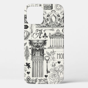 Funda Para iPhone 12 Resumen de un patrón sin fisuras sobre el tema de 