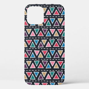 Funda Para iPhone 12 Resumen de un patrón tribal sin fisuras dibujado