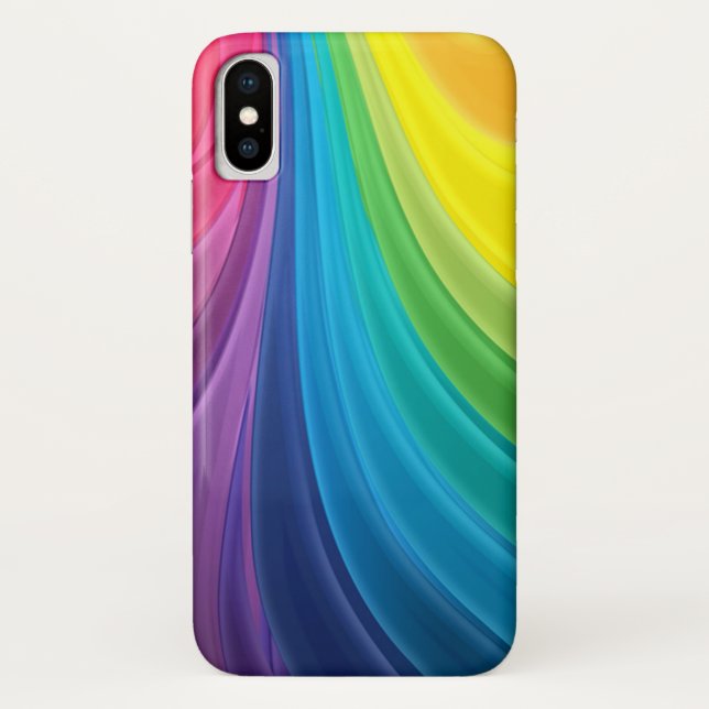 Funda De Case-Mate Para iPhone Resumen del Arcoiris giratorio (Reverso)