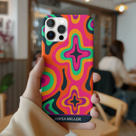 Funda Para iPhone 13 Resumen del Boho del Arcoiris Retro Groovy Coloful