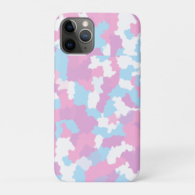 Funda De Case-Mate Para iPhone Resumen del Camo Blanco Azul Rosa (Reverso)