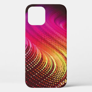 Funda Para iPhone 12 Resumen del colorido paisaje digital con flujo de