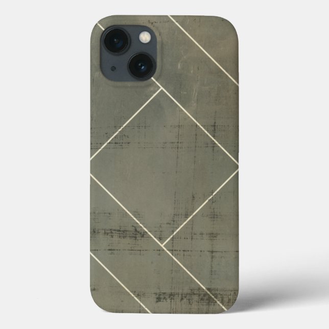 Funda De Case-Mate Para iPhone Resumen del diseño azul con formas geométricas (Reverso)