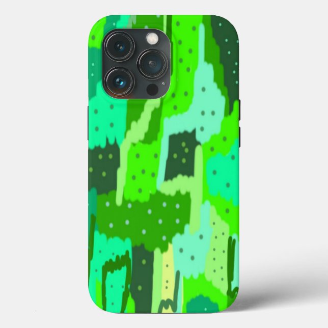 Funda De Case-Mate Para iPhone Resumen del follaje verde (Reverso )