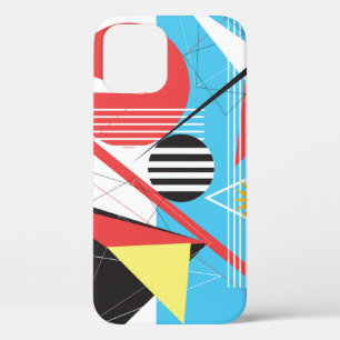 Funda Para iPhone 12 Resumen del fondo multicolor de los objetos geomét