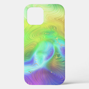 Funda Para iPhone 12 Resumen del oro y el arcoiris