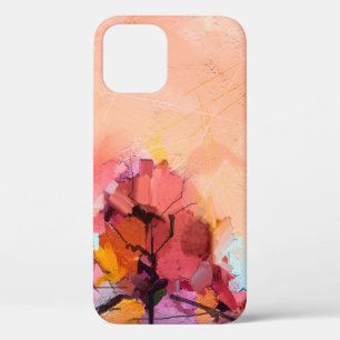 Funda Para iPhone 12 Resumen del paisaje de pintura al óleo. Puro azul 