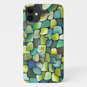 Funda Para iPhone 11 Resumen del patrón artdeco Monogramado contemporán