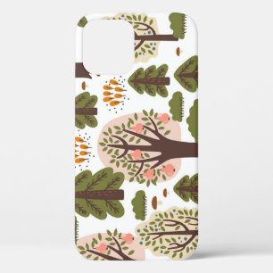 Funda Para iPhone 12 Resumen del patrón de bosque otoñal sin foco