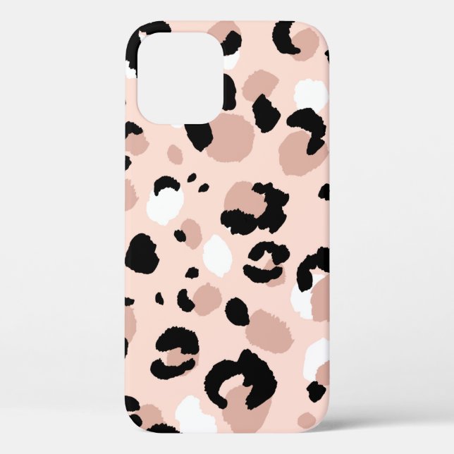 Funda De Case-Mate Para iPhone Resumen del patrón de leopardo moderno. Animales  (Reverso )