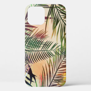 Funda Para iPhone 12 Resumen del patrón de plantas tropicales. Ilustra