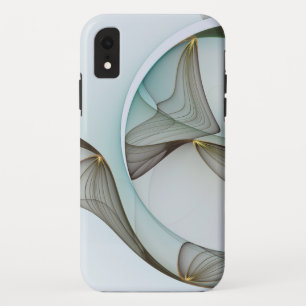 Funda Para iPhone XR Resumen Elegancia dorada turquesa moderna