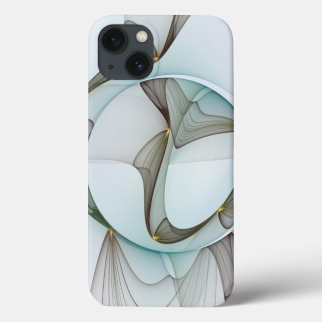 Funda De Case-Mate Para iPhone Resumen Elegancia dorada turquesa moderna (Reverso)