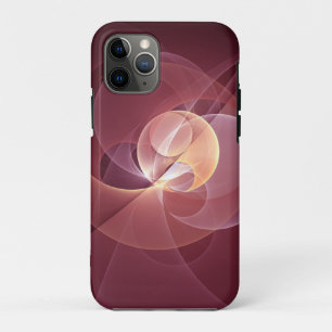 Funda Para iPhone 11 Pro Resumen Elegante Vino Moderno Arte Fractal Rojo