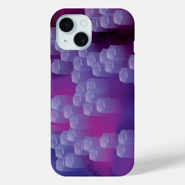Funda De Case-Mate Para iPhone Resumen en púrpura (Reverso )