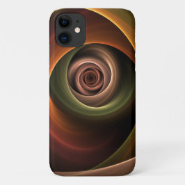 Funda Para iPhone 11 Resumen espiral 3D Colores cálidos Arte fractal mo