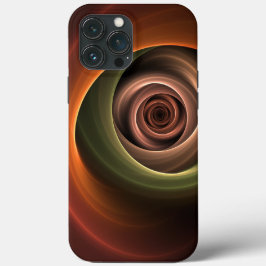 Funda Para iPhone 13 Pro Max Resumen espiral 3D Colores cálidos Arte fractal mo