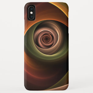 Funda Para iPhone XS Max Resumen espiral 3D Colores cálidos Arte fractal mo