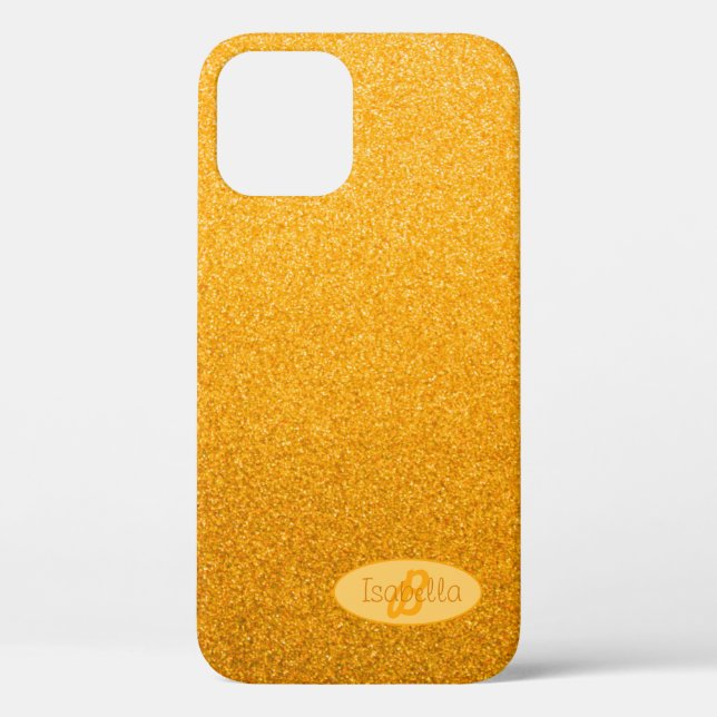 Funda De Case-Mate Para iPhone Resumen Espuma amarilla Monograma (Reverso )