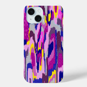 Funda Para iPhone 15 Resumen estrellado en morado y azul