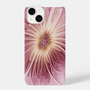 Funda Para iPhone 14 De Case-Mate Resumen Flor Arte Fractal y tonos de Borgoña