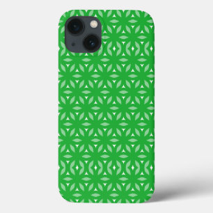 Funda Para iPhone 13 Resumen floral geométrico verde