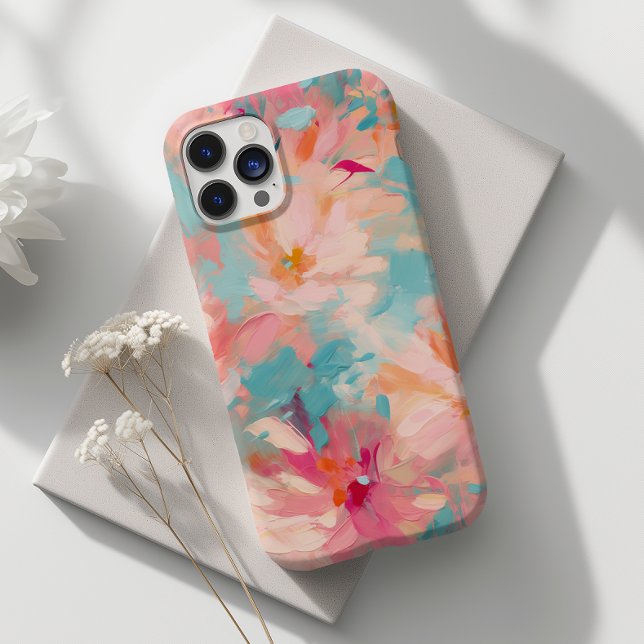 Funda De Case-Mate Para iPhone Resumen floral vibrante artístico (Subido por el creador)
