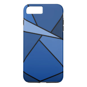 Funda Para iPhone 8 Plus/7 Plus Resumen Formas azules para iPhone 8/7 Plus Funda d