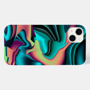 Funda Para iPhone 14 Plus De Case-Mate Resumen futurista arte arte arcoiris metálico en 3
