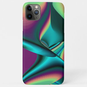 Funda Para iPhone 11 Pro Max Resumen futurista arte arte arcoiris metálico en 3