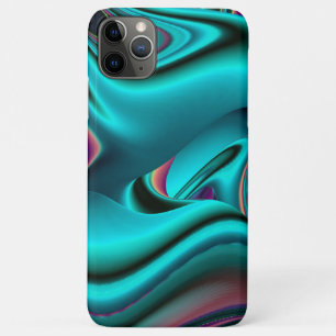 Funda Para iPhone 11 Pro Max Resumen futurista arte arte arcoiris metálico en 3