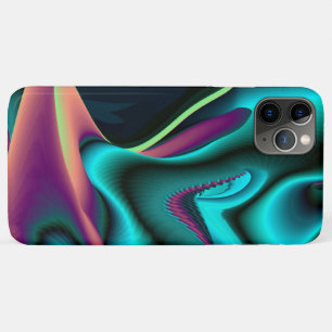 Funda Para iPhone 11 Pro Max Resumen futurista arte arte arcoiris metálico en 3