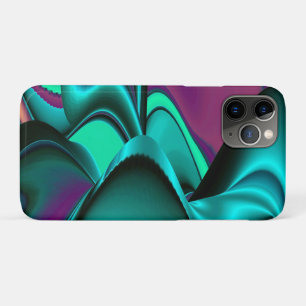 Funda Para iPhone 11 Pro Resumen futurista arte arte arcoiris metálico en 3