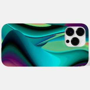 Funda Para iPhone 14 Pro Max De Case-Mate Resumen futurista arte arte arcoiris metálico en 3