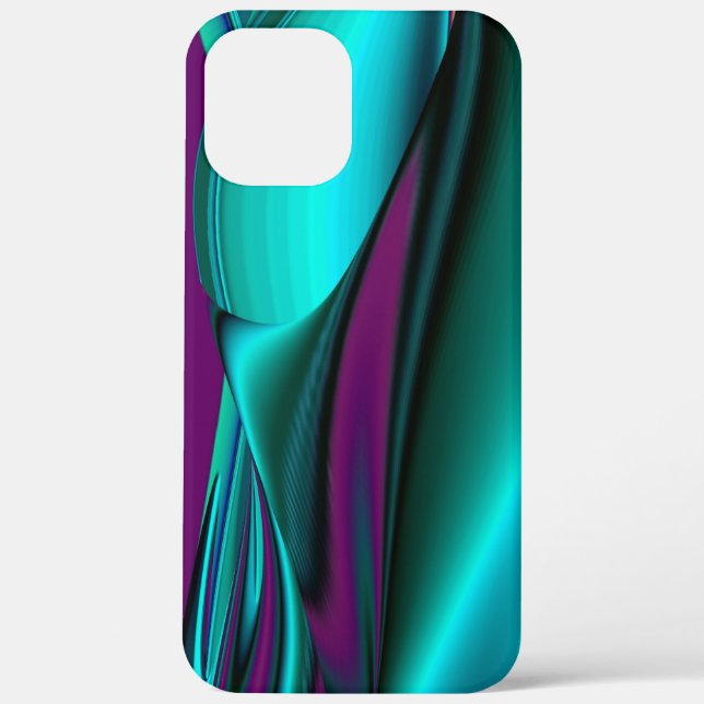 Funda De Case-Mate Para iPhone Resumen futurista arte arte arcoiris metálico en 3 (Reverso )