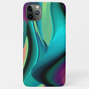Funda Para iPhone 11 Pro Max Resumen futurista arte arte arcoiris metálico en 3