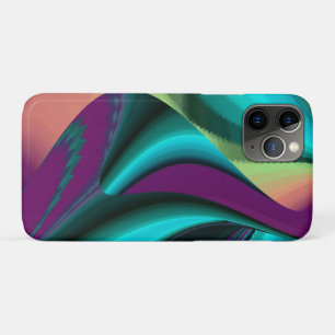 Funda Para iPhone 11 Pro Resumen futurista arte arte arcoiris metálico en 3