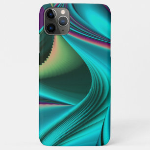 Funda Para iPhone 11 Pro Max Resumen futurista arte arte arcoiris metálico en 3