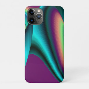 Funda Para iPhone 11 Pro Resumen futurista arte arte arcoiris metálico en 3