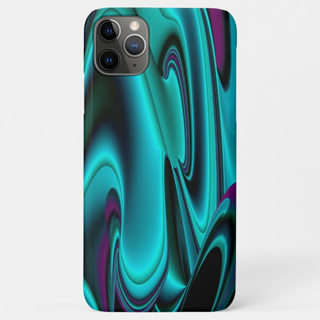 Funda De Case-Mate Para iPhone Resumen futurista arte arte arcoiris metálico en 3 (Reverso)