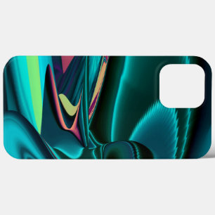 Funda Para iPhone 13 Pro Max Resumen futurista arte arte arcoiris metálico en 3