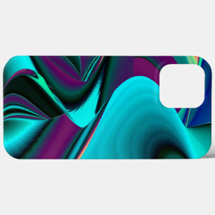 Funda Para iPhone 13 Pro Max Resumen futurista arte arte arcoiris metálico en 3