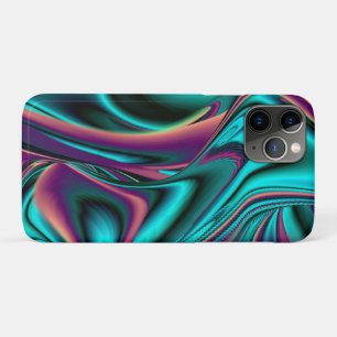 Funda Para iPhone 11 Pro Resumen futurista arte arte arcoiris metálico en 3