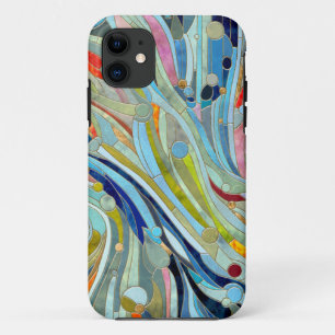 Funda Para iPhone 11 Resumen geométrico colorido arte mosaico