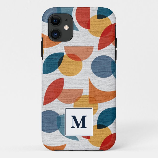 Funda De Case-Mate Para iPhone Resumen geométrico luminoso de medio siglo moderno (Reverso)
