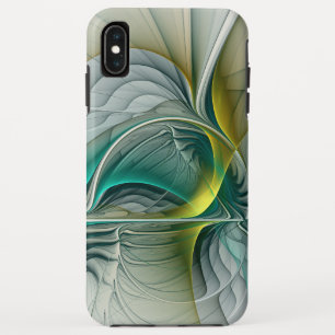 Funda Para iPhone XS Max Resumen hipnótico Fractal Verde azulado Turquesa d