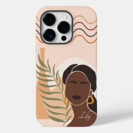 Funda Para iPhone 14 Pro De Case-Mate Resumen Ilustracion de la mujer boho , Moda boho