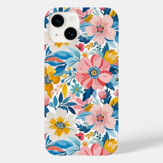 Funda De Case-Mate Para iPhone Resumen Jardín Floral moderna (Reverso )